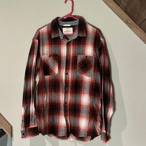 Urban Pipeline Red and Black Plaid Button Down Shirt